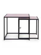 Két darab kávézóasztal, Loft design, modern otthonba, minimalista stílus, nappali berendezés