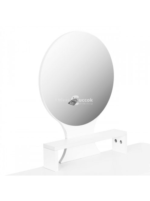 Sminkasztal székkkel és tükör polccal - Modern sminkes asztal - Sminkes komód - Szépítőasztal - Sminkes székkel