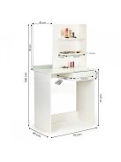 Korszerű öltözőasztal nagy tükörrel és polcokkal ModernHome