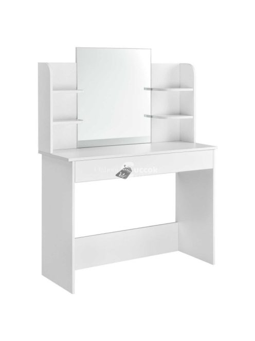 Stílusos sminkasztal nagy tükörrel és polcokkal - ModernHome