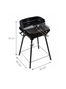 Kerti grill állítható piknikező ráccsal