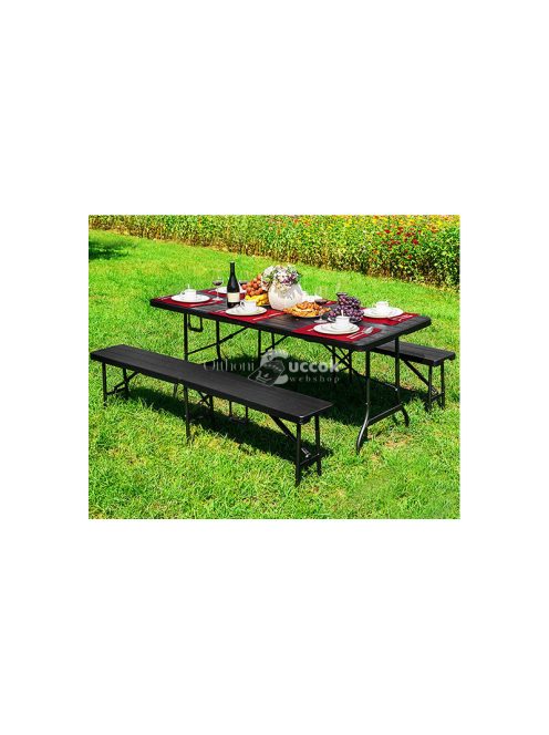 Összecsukható kerti bankett vendéglátó asztal 180cm