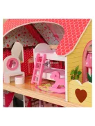 Fa babaház bútorokkal, medencével és világítással ECOTOYS