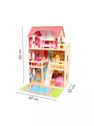 Fa babaház bútorokkal, medencével és világítással ECOTOYS