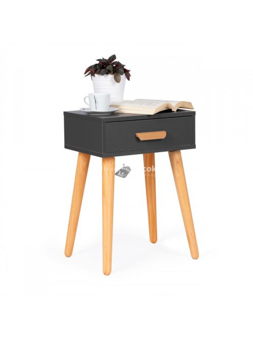 Stílusos éjjeliszekrény, fehér kávézóasztal - modern bútorok hálószobába és nappaliba