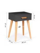 Stílusos éjjeliszekrény, fehér kávézóasztal - modern bútorok hálószobába és nappaliba