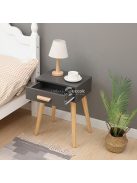 Stílusos éjjeliszekrény, fehér kávézóasztal - modern bútorok hálószobába és nappaliba