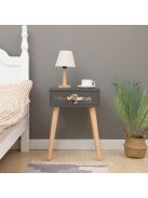 Stílusos éjjeliszekrény, fehér kávézóasztal - modern bútorok hálószobába és nappaliba