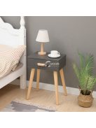 Stílusos éjjeliszekrény, fehér kávézóasztal - modern bútorok hálószobába és nappaliba