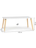 Stílusos skandináv kávézó asztal, 100 cm