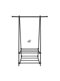 Akasztós állvány polcokkal