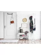 Álló ruhafogas, fehér színben, modern design, könnyen összeszerelhető, praktikus tárolás