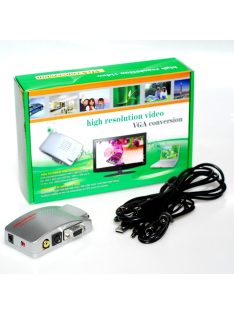VGA TV átalakító PC konverter VGA RCA SVIDEO kábel