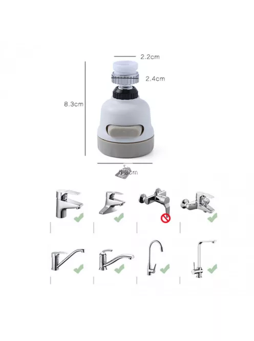 Csapfej, víztakarékos csapfej (mozgatható, állítható sugarú)