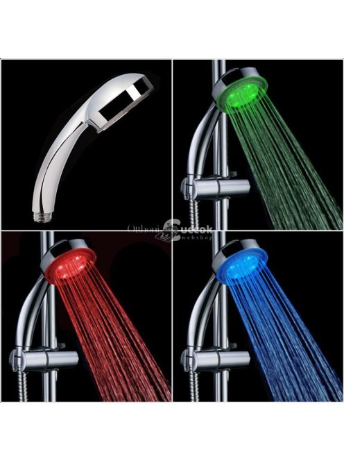 Zuhanyfej, ledes zuhanyfej, hőre színváltós zuhanyrózsa