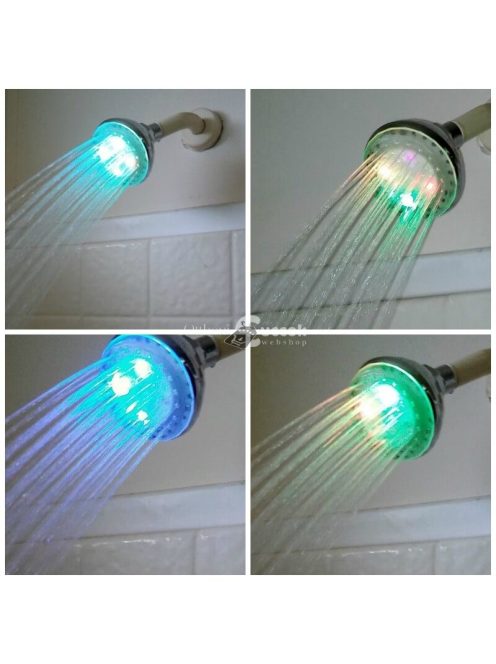 Szivárvány LED zuhanyfej