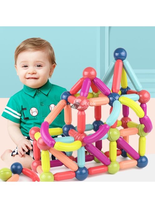 Nagy méretű mágneses építő játék gyerekeknek (36 darabos)