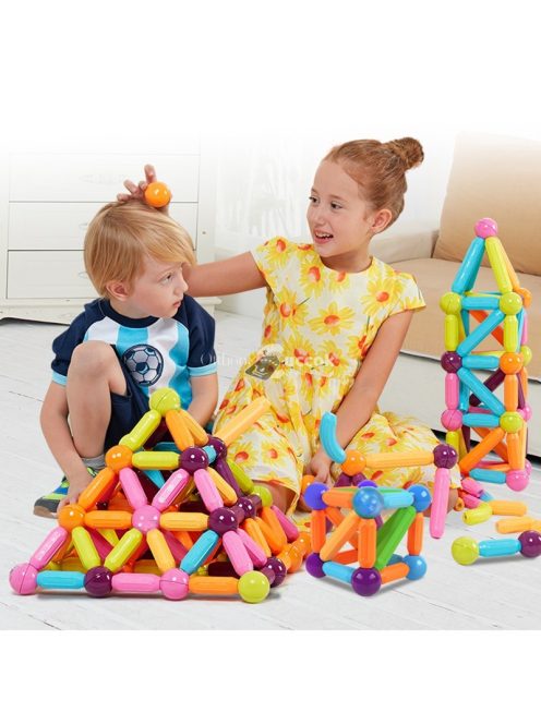 Nagy méretű mágneses építő játék gyerekeknek (36 darabos)