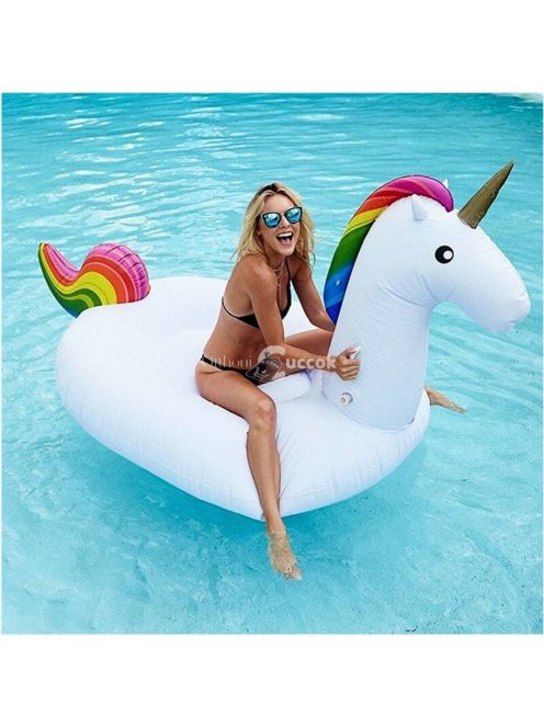 Óriás felfújható színes unikornis matrac