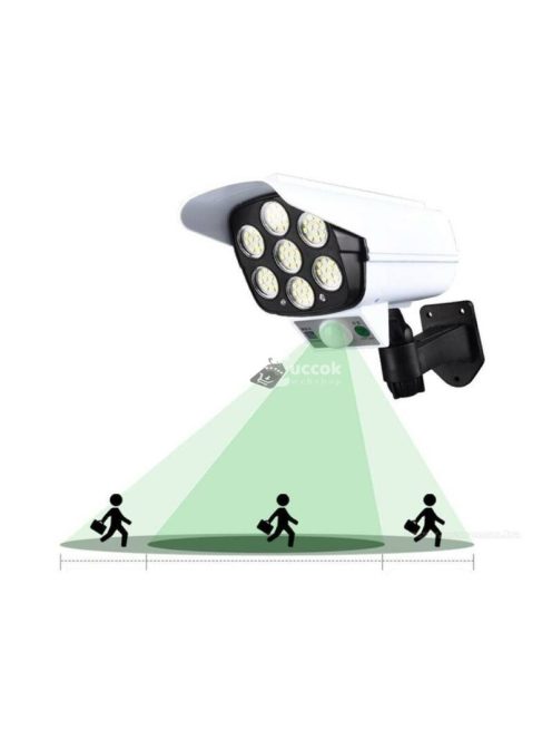 Biztonsági kamera alakú mozgásérzékelős napelemes LED lámpa