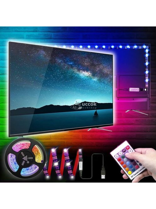 Univerzális USB LED szalag, TV háttérvilágítás, távirányítóval