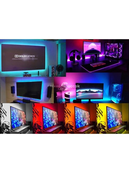 Univerzális USB LED szalag, TV háttérvilágítás, távirányítóval