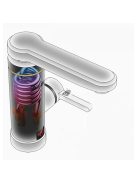 Inox átfolyós vízmelegítő csaptelep kijelzővel