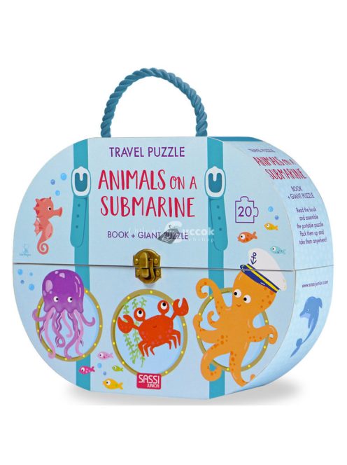 Sassi Utazó játék bőröndben – puzzle és kiskönyv - - Állatok a tengeralattjárón