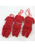 Karácsonyi textil evőeszköztartó dekoráció (6 db-os)