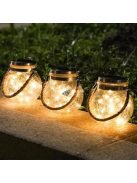 Függő, napelemes 30 LED-es kerti lámpa