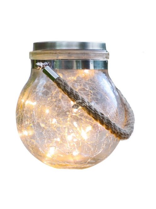 Függő, napelemes 30 LED-es kerti lámpa