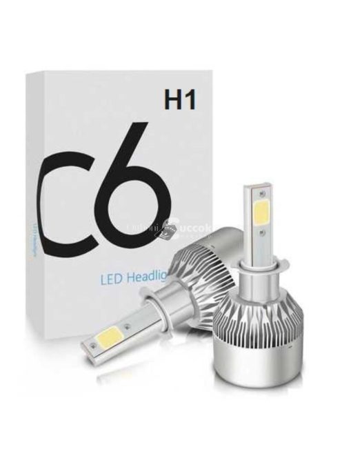 C6 LED autó fényszóró izzó pár H1 foglalattal - hidegfehér