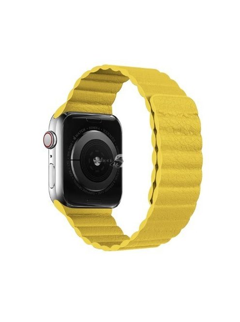 Apple Watch mágneses bőr szíj 38mm/40mm - Apple Watch mágneses bőr szíj 38mm/40mm sárga