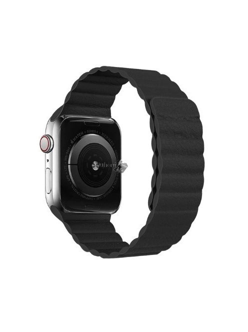 Apple Watch mágneses bőr szíj 38mm/40mm - Apple Watch mágneses bőr szíj 38mm/40mm fekete