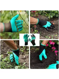   Strapabíró kerti ültetőkesztyű erősített ásókarmokkal