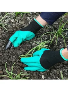   Strapabíró kerti ültetőkesztyű erősített ásókarmokkal