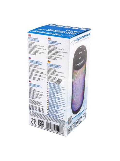 Esperanza Fado Bluetooth hangszóró LED fénnyel