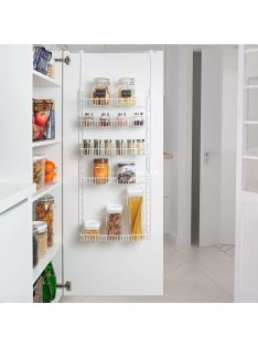 5 szintes, ajtóra akasztható fém tároló polc 130 cm