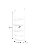 5 szintes, ajtóra akasztható fém tároló polc 130 cm