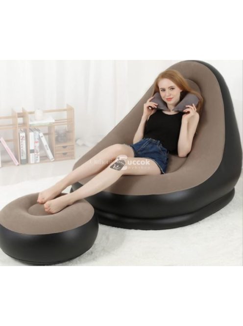 Felfújhatós fotel lábtartóval