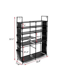 Fekete cipő tároló állvány