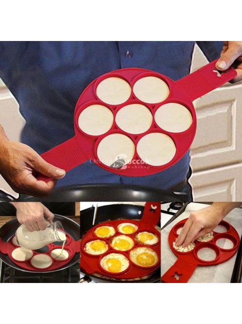 Szilikon palacsinta-, és tojássütő forma