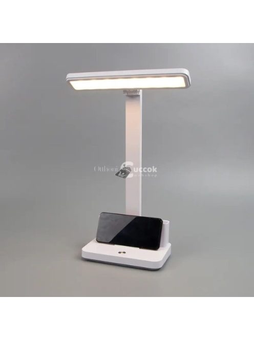 TGX-L10 újratölthető állítható fényerejű asztali LED lámpa toll és mobiltartóval