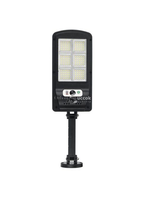 Napelemes LED lámpa mozgásérzékelővel, fali konzollal és távirányítóval 200 W