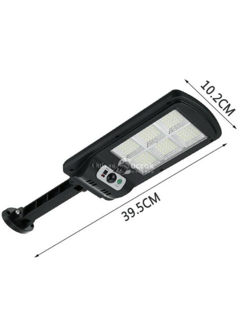 Napelemes LED lámpa mozgásérzékelővel, fali konzollal és távirányítóval 200 W