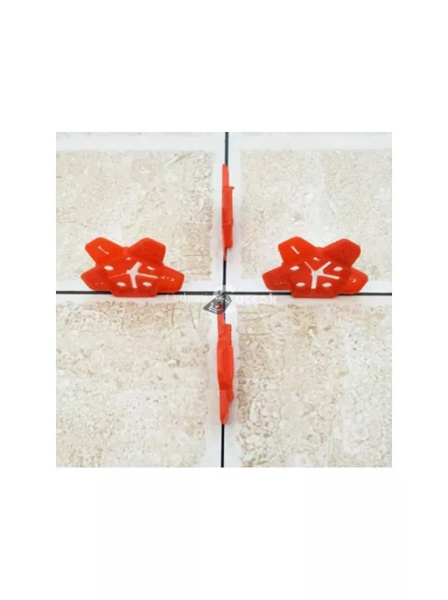 152 darabos burkolat/csempeszintező készlet – 100 db klipsszel, 2 db kulccsal, 50 db csillaggal 