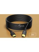 USAMS HDMI 2.0 Kábel High Speed 3D, 4K kompatibilis, aranyozott csatlakozófejekkel 3M