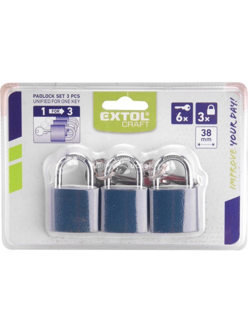 Extol Craft Biztonsági vas lakatok kulccsal