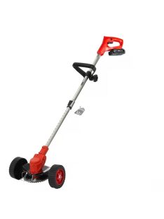   Kiyoshi 24V akkus segédkerekes szegélynyíró, fűkasza teleszkópos nyéllel, 2 db akksival