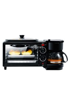   3in1 elektromos reggeliző állomás, sütő + kávéfőző + pirító, 600 W